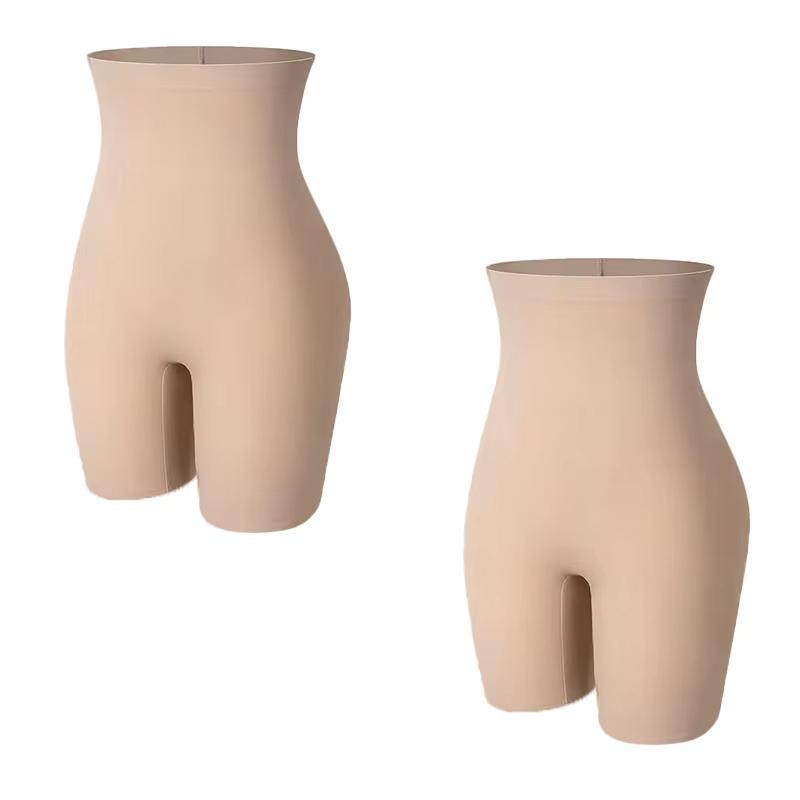 Pantaloni scurți anti-frecare pentru femei, talie înaltă, siguri, tip boyshort, invizibili sub rochie, lenjerie intimă fără cusături, chiloți cool, netezi, cu control, 2 buc