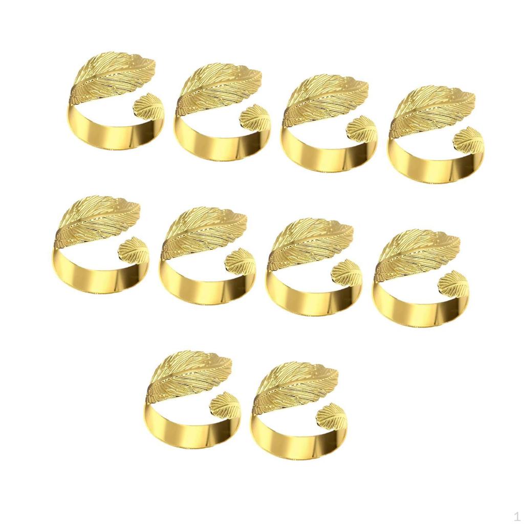 10 -piece Leave Napkin Rings Decoration