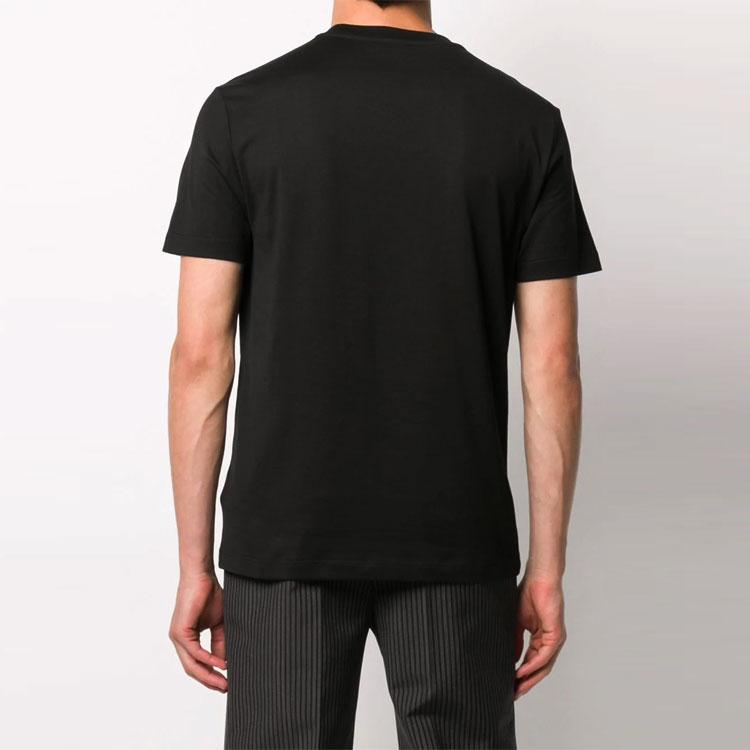 VERSACE T-Shirts Men's Black Crew Neck Moderate Straight Fit A86436-A228806-A1008