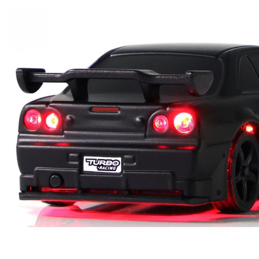 Hitec Turbo Racing On Road Car C74 Black 1 76 Scale