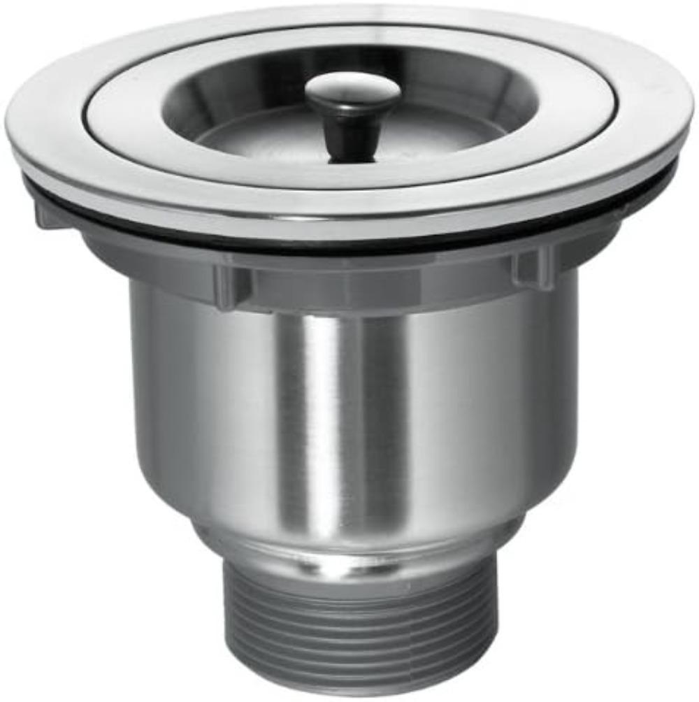 Abflusssieb aus Edelstahl für die Spüle, für Zuhause, Küche, Hardware-Tools mit abnehmbarem, tiefem Abfallkorb und Verschlussdeckel, Zubehör