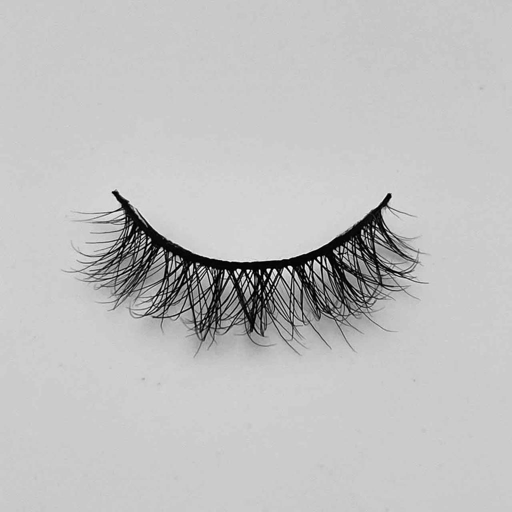 New Product 12mm Natural Mink Hair False Eyelashes European And American Eyelashes Hard Stem Short Eyelashes False Eyelashes