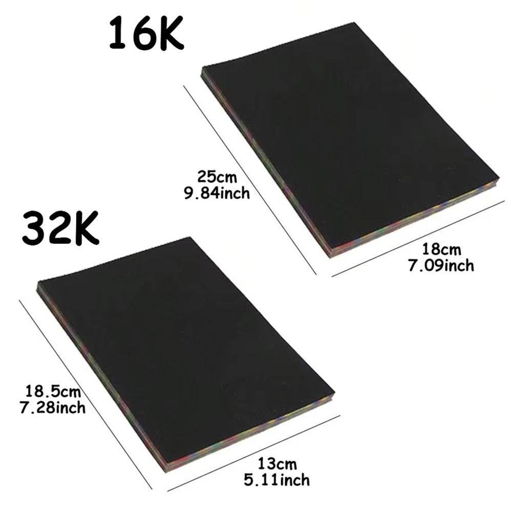 Papel para rayar de 16/32K con palo de bambú, 20 unidades, kit de pintura artística, papel de dibujo duradero