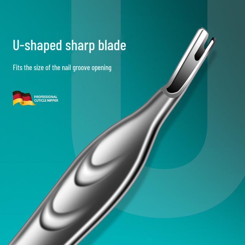 Professionelles Maniküre-Werkzeugset: Hornhautgabel & Messer, Nagelhautscheren, Stahlschieber