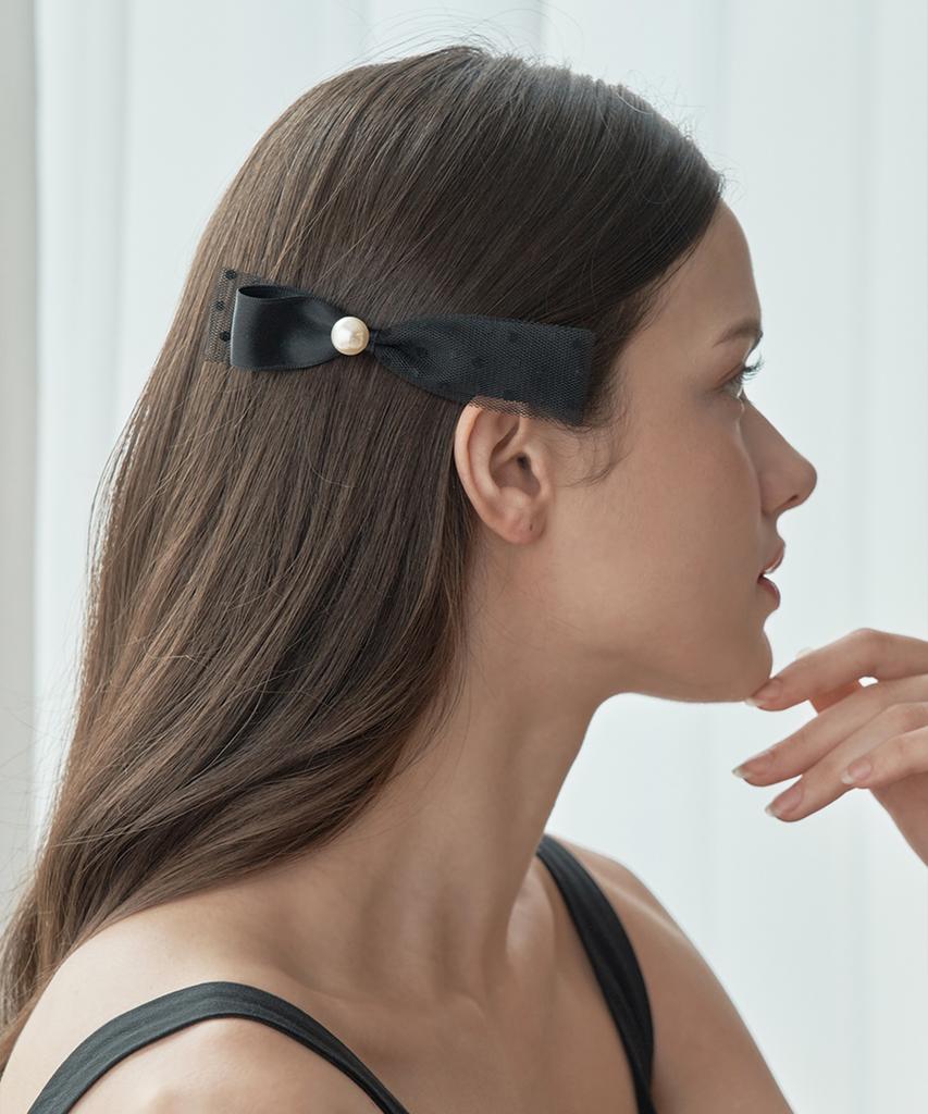 Ellejewelry Pearl Point Ribbon Hairpin Elhp003
