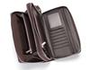 Men's High-Capacity Luxury Wallet and Phone Bag with Double Zipper and Multiple Card Slots