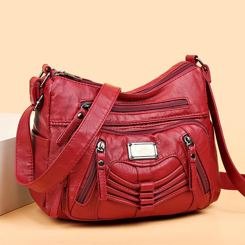 High Quality Soft PU Leather Shoulder Crossbody Bags for Women Designer Brand Messenger Tote Bag Luxury Female Fashion Hand Bag