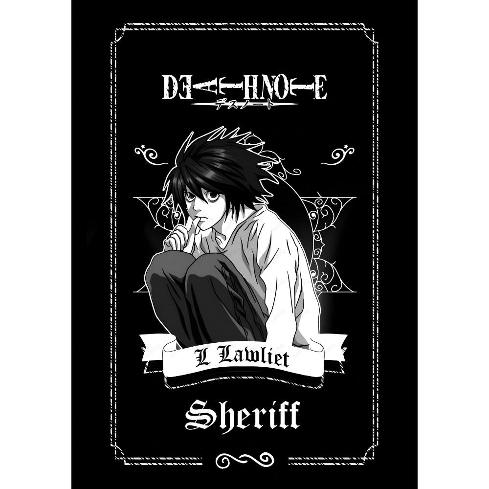 D-Death N-Note Japan Cartoon Anime Retro Poster Sticky Wall Art Printing Waterproof Home Living Bed Room Bar Aesthetic Decor