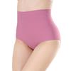 Breathable Women's High Waist Seamless Cotton Crotch Panties - Thin Ice Silk, White, Abdomen Control.