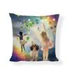 Cartoon Cute Dog Oil Double-Sided Printed Pillow Cover Short Plush Suitable Living Rooms Bedrooms Sofas Throw Cushion Cover