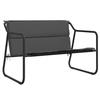 VidaXL Banc de jardin à 2 places avec coussin anthracite acier 364106