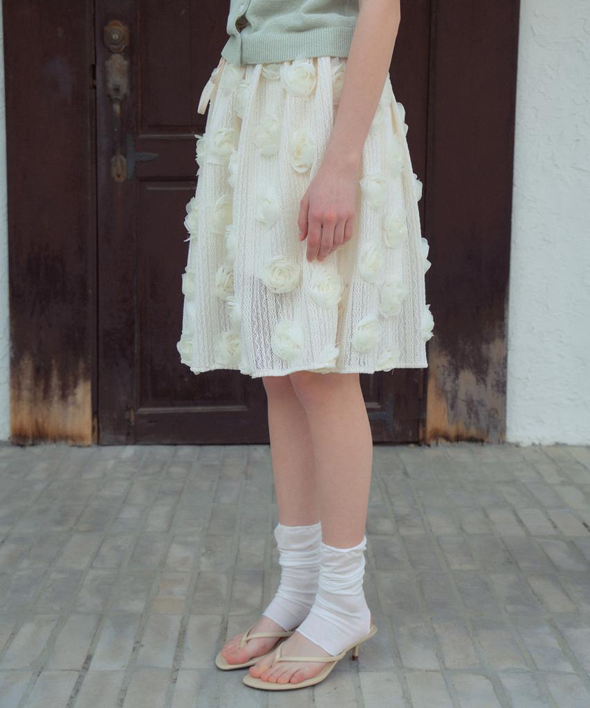 Aueonoseuteljia Rosy Layered Wrap Skirt_Ivory(Ob6Sk10)