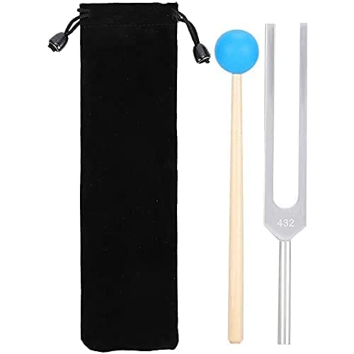 Wlongtor Tuning Fork, Energy Fork for Chakra Healing, Sound Therapy, Musical Instrument, Balancing, Healer, with Silicone Hammer Bag and Cleaning Clot