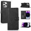 For iPhone 15 Pro Max Stand Wallet Calf Texture Phone Case Full Protection PU Leather Phone Cover