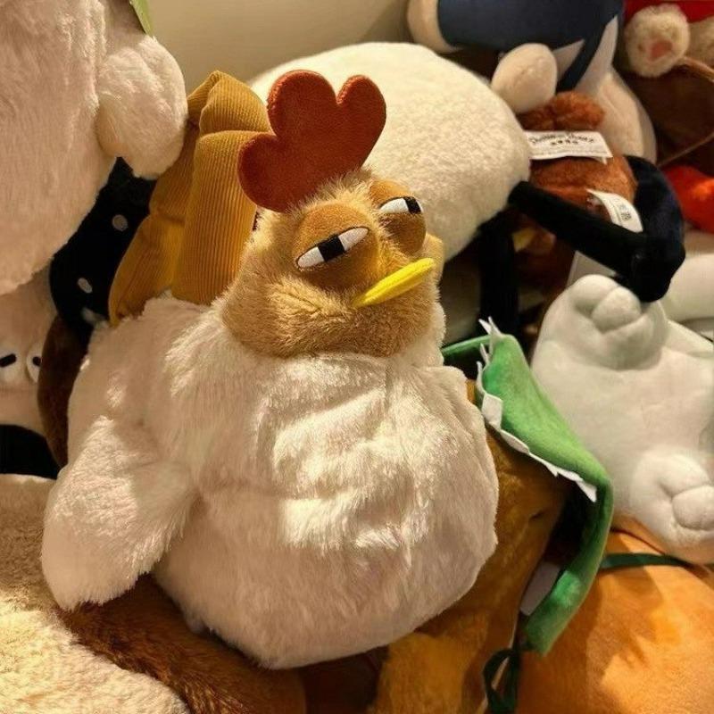 Internet Celebrity Big Rooster Plush Handbag Cute Large-capacity Bag Creative Fashion Storage Bag Personalized Small Bag Purse
