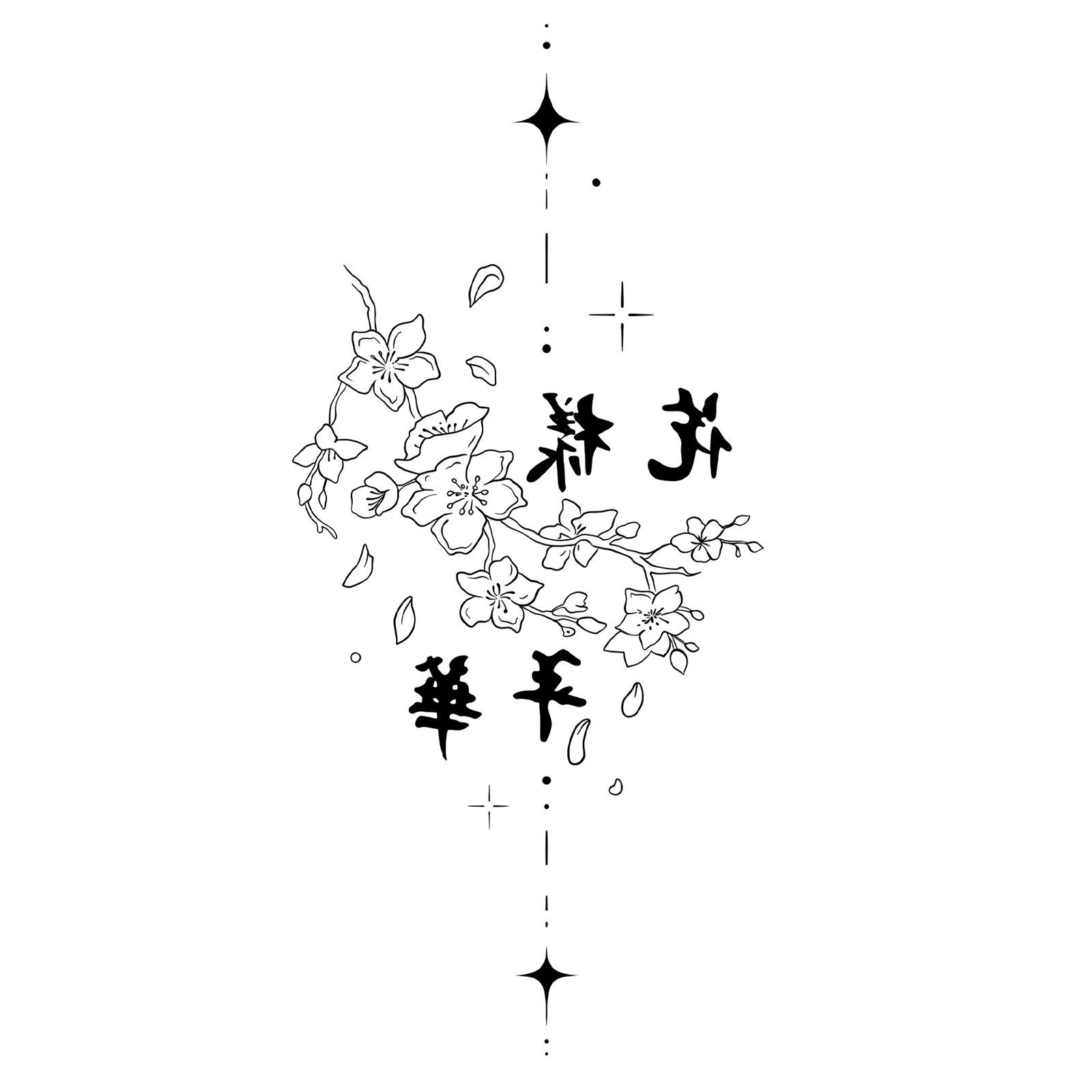 

Advanced Sense Darkness Small Picture Finger Butterfly Moon Thorns Totem Spine Arm Tattoo Sticker CA-955