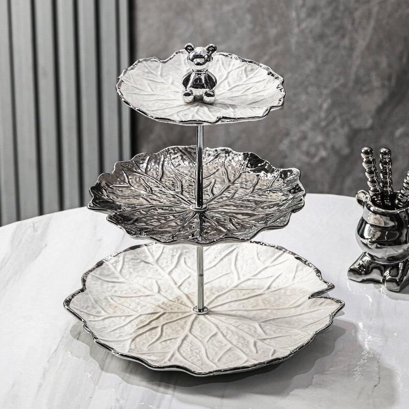 Naijiang Multi-tier Ceramic Fruit & Snack Plate