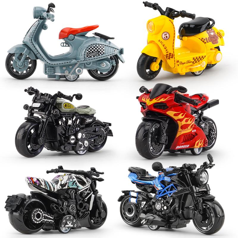 Trendy Mini Motorcycle Keychain Pendant: Cool Model Figurine Car Keyring Toy