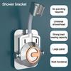 Self-Adhesive Showerhead Bracket with Hooks Sprayer Fixed Base  Bathroom Accessories
