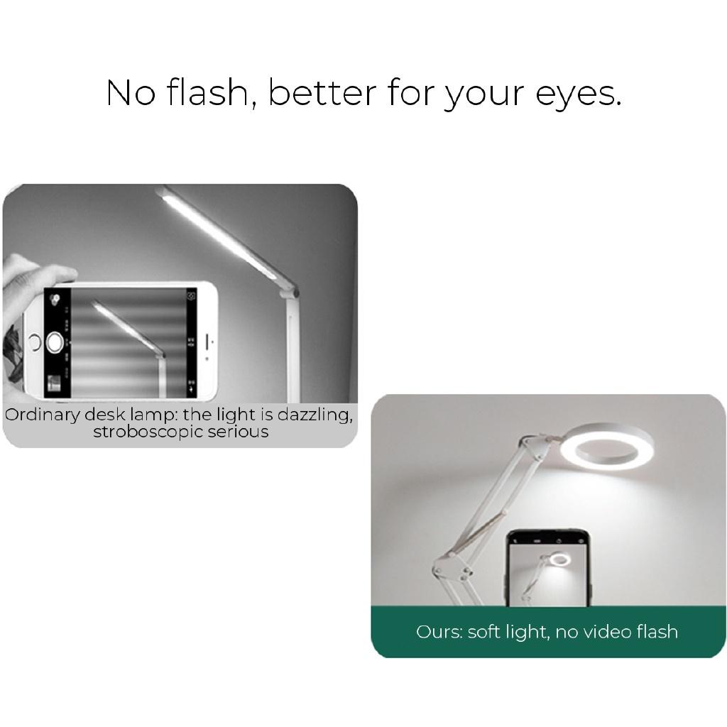 12W USB5X White/Black Folding Magnifier Table Clamp Soldering Third Hand Tool 3 Colors LED Illuminated Lamp Magnifying Glass