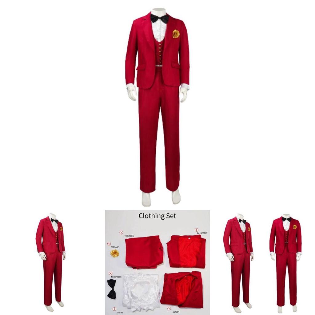 Original Stock Factory Wholesale Dark Wizard Red Suit Halloween Costume Men's Clothing