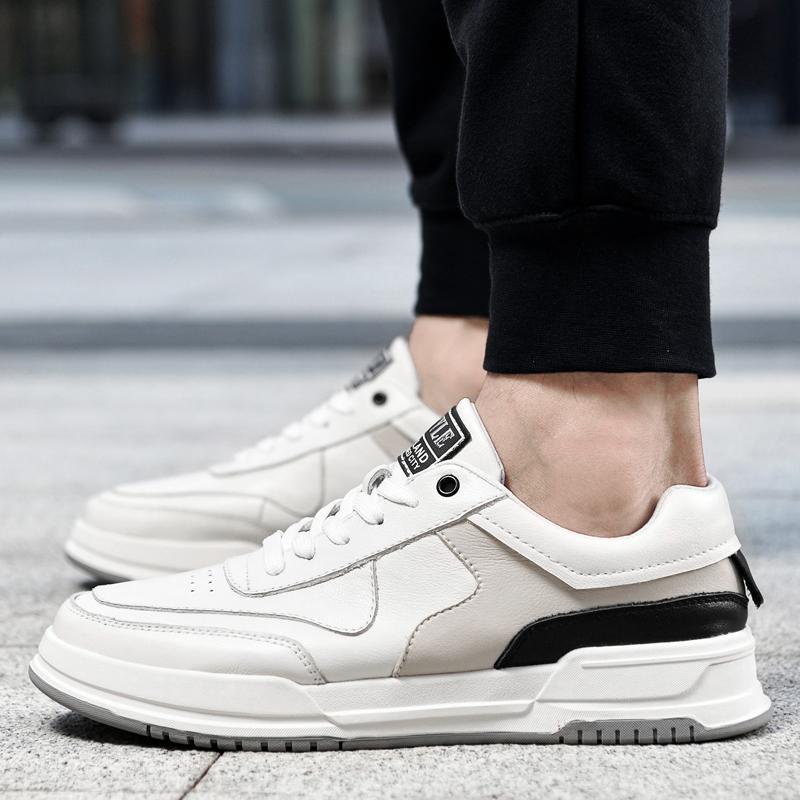 Fashion Genuine Leather Shoes Men Lace Up Casual Sneakers Comfort Design Man Shoes Cow Leather Oxfords Men Shoes Moccasins Men Sneakers