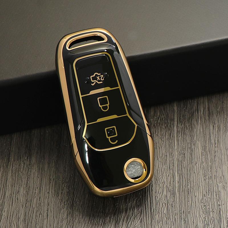Tpu Flip Car Key Fob Case Cover Shell Fob Keyless Keychain Protector For Ford Ecosport Ranger Everest F-150 F150 F-250 F-350