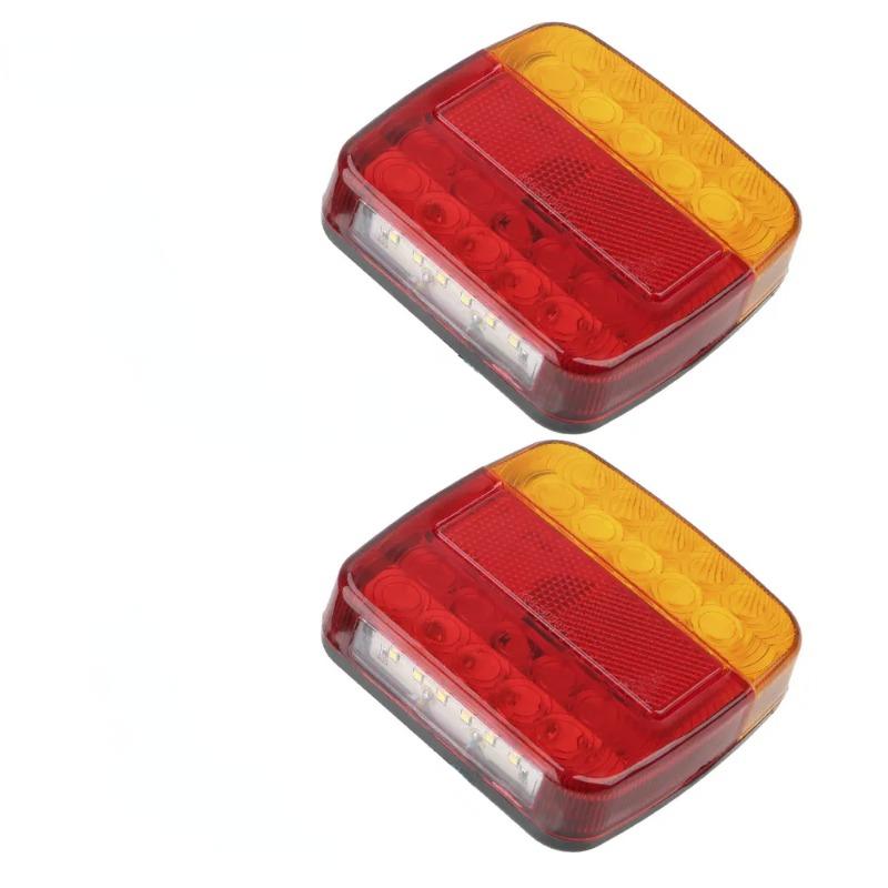 1PC/2PCS 12V Taillight Turn Signal Indicator 26 LEDs Tail Light Car Number Plate Light Rear Reverse Brake Stop Lamp Trailer Truck Caravan