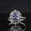 Yun Miao Purple Zircon Retro Ring - European & American Style Hand Jewelry