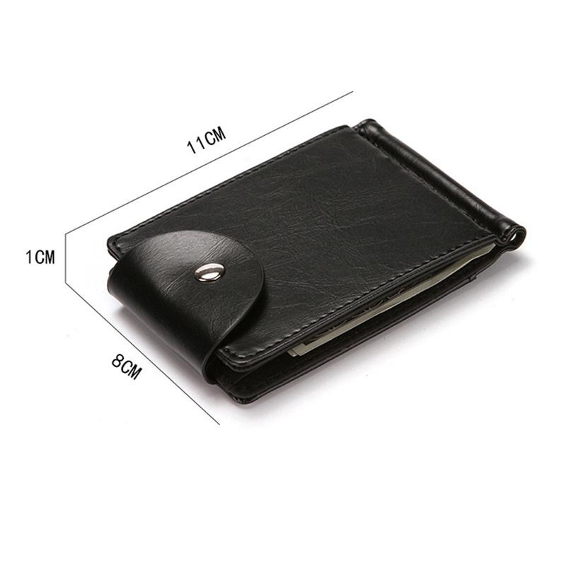 Pánská ultratenká kožená peněženka Mini Hasp Business Id Pouzdro na kreditní kartu Spona na peníze