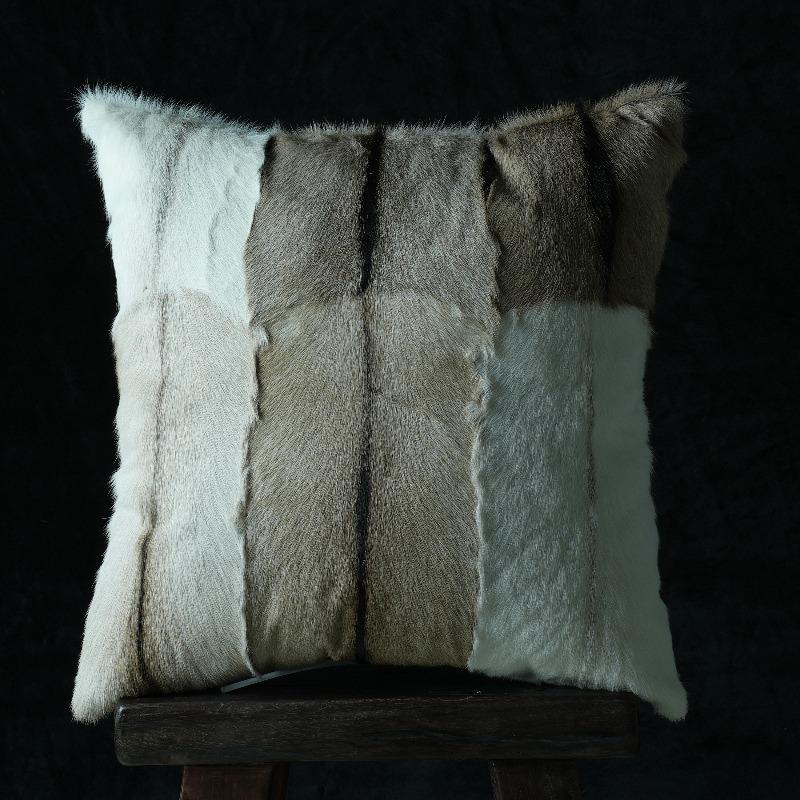 Plush Cow Print Pillowcase 50x50cm Double-sided Cushion Cover Artistic Color-block Throw Pillow Cover Home Decor