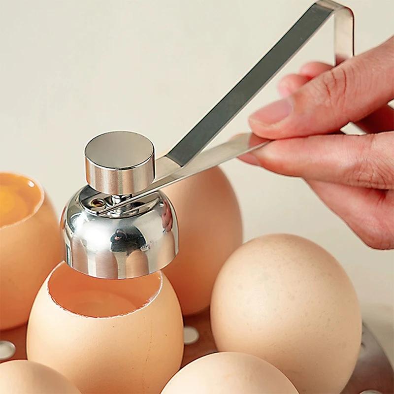 Neuer Eier-Eierschalenöffner aus 304 Edelstahl, perforierter Eierköpfer-Schneider für kleine Kaliber, kreatives Heimküchen-Eierwerkzeug-Gadget