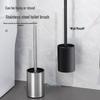 Wall-Mounted Stainless Steel Toilet Brush: No Dead Corners, No Punching Required, Perfect for Home Bathroom Cleaning.
