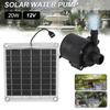 20W Solar Wasser Wasser Einstellbares Wasser Solar Wasserfontäne Solar Teich Solar Springbrunnenpumpe mit Schalter für Springbrunnen Teich und Vogelbad Bewässerungspumpe,
