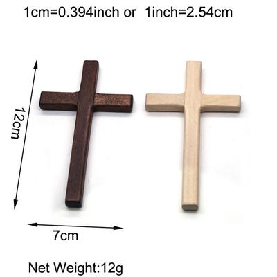 Hristiyan Ahşap Haç 12Cm(4.7 inç) Duvara Asılan Büyük Uzun Haç İki Renk