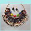 Style Bohemian Unisex Beaded Jewelry Set With Alloy Pendant And Drop Shapes For Summer Wardrobe
