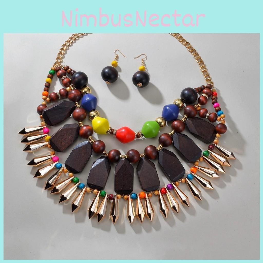 Style Bohemian Unisex Beaded Jewelry Set With Alloy Pendant And Drop Shapes For Summer Wardrobe