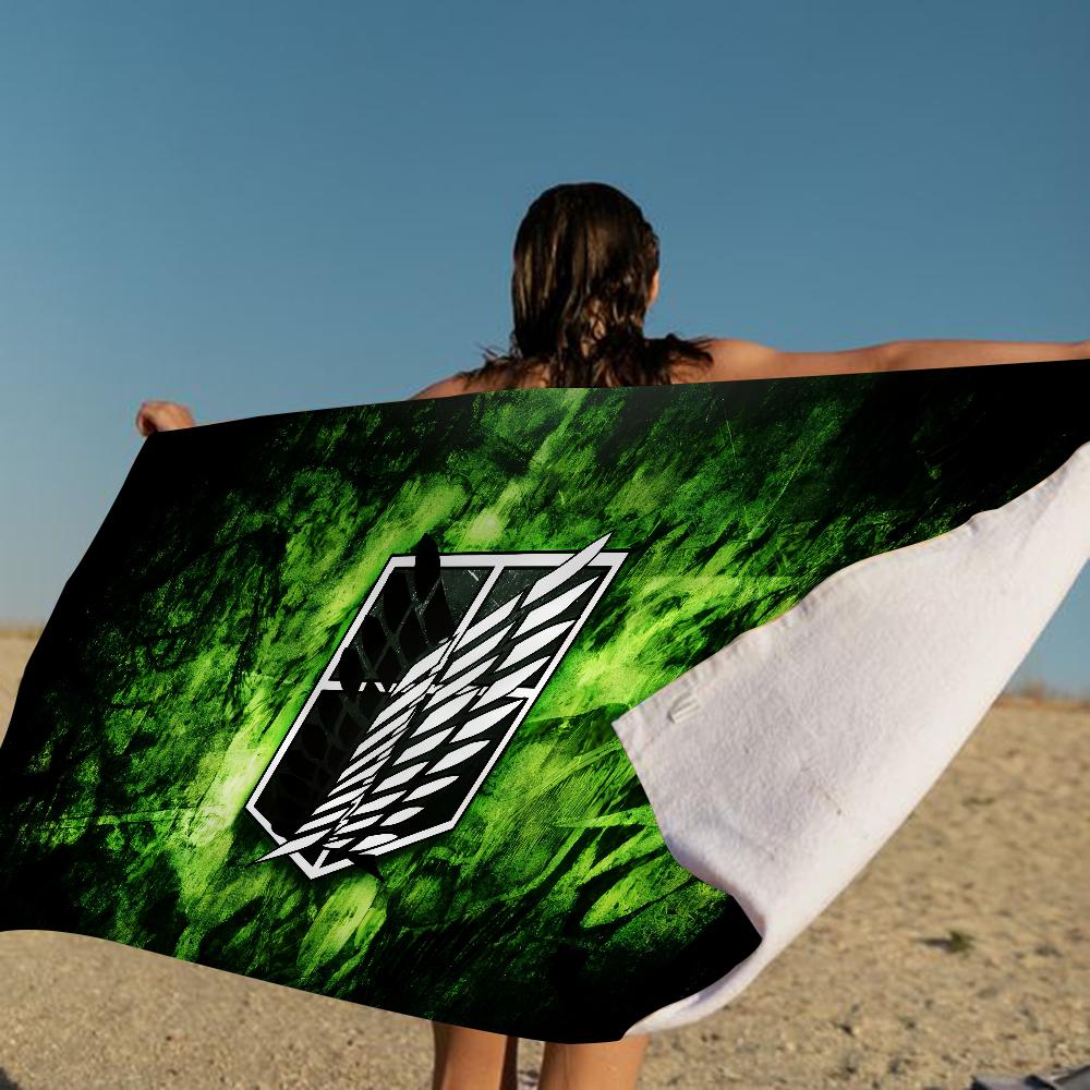 Anime A-Attack On T-Titan Microfiber Beach Towel Absorbent Quick Dry Soft Yoga Swimming Resort Mountain Climbing Towel
