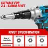 ONEVAN Brushless Electric Rivet Gun Cordless LED Rivet Nut Gun Drill Insert Automatic Riveting Tool For Makita 18V Battery Pin