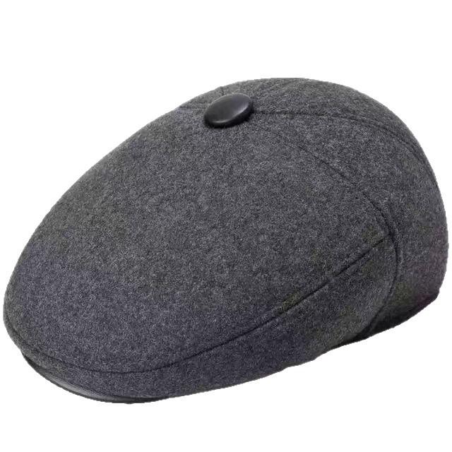 Men's Autumn & Winter Leather Beret - Warm Middle-Aged & Elderly Outdoor Fashion Cap