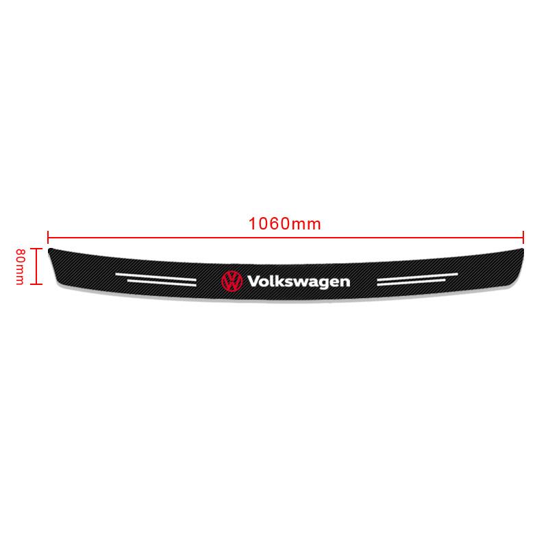 1pcs Carbon Fiber Car Trunk Rear Bumper Sticker Guard Plate Protector For Volkswagen Tiguan Golf-4 5 6 7 MK6 B5 B6 B7 Jetta Lavida Polo Tiguan