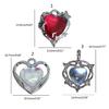 Love Heart Shape Crystal Pendant Loose Beads for DIY Jewelry Making Supplies