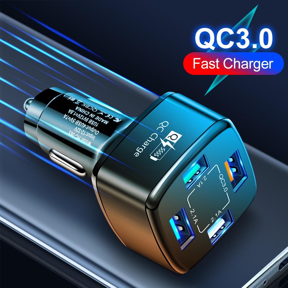 38W PD Fast Charge Car Charger USB+Type C QC3.0 Fast Charge Cigarette Lighter Adapter Socket