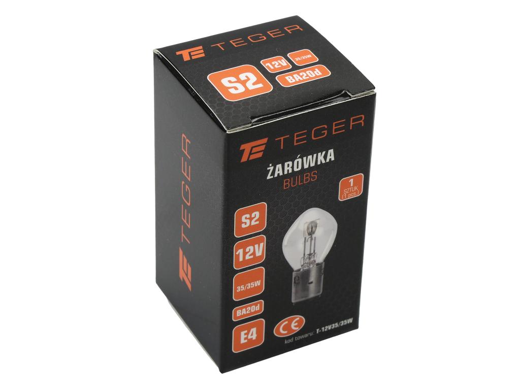 Bulb S2 12V 35W/35W BA20d TEGER (sold in packs of 10)