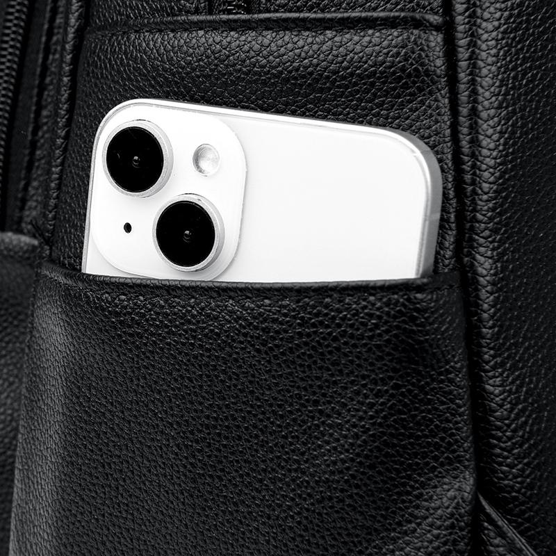 Dámská taška z měkké kůže Batoh pro maminku Proti krádeži Cestovní batoh