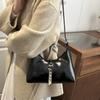 Autumn Vintage PU Hobos Shoulder Bags for Women Versatile Belt Design Ladies Crossbody Bag Simple Solid Color Female Handbags