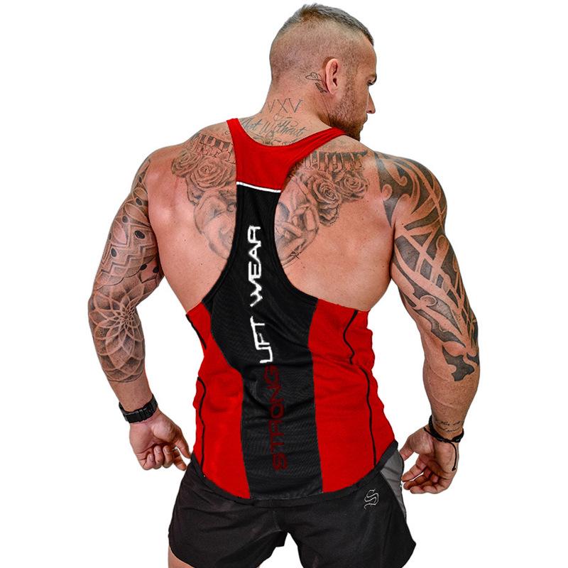 Herren-Bodybuilding-Tanktops, Fitnessstudio, Fitness, ärmelloses Hemd, Baumwolle, lässig, Unterhemd