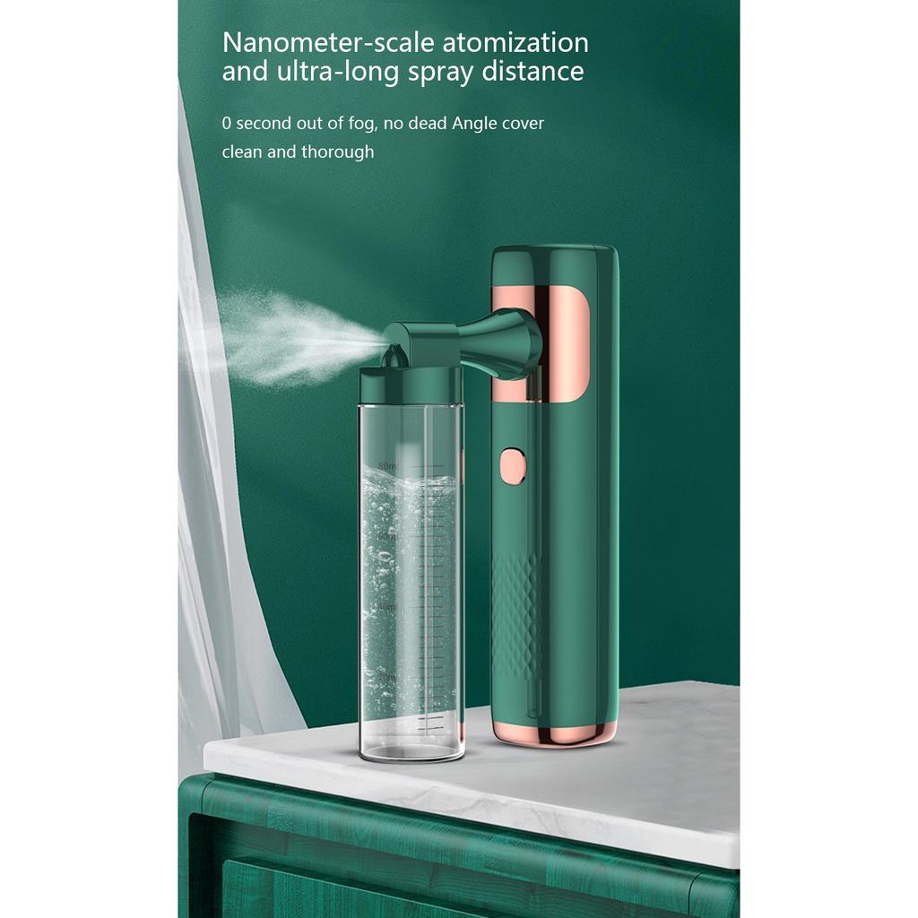 Mini-Zerstäuber Tragbarer Vernebler Nano-Dampf-Sprühgerät Luftbefeuchter Handzerstäuber(ZU)