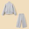 Montagut Girls' American Retro Sport Cardigan & Wide-Leg Pants Set