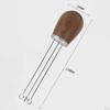 Wooden Coffee Tamper Espresso for . Stainless Steel Flat with Height Adjustable Handle
